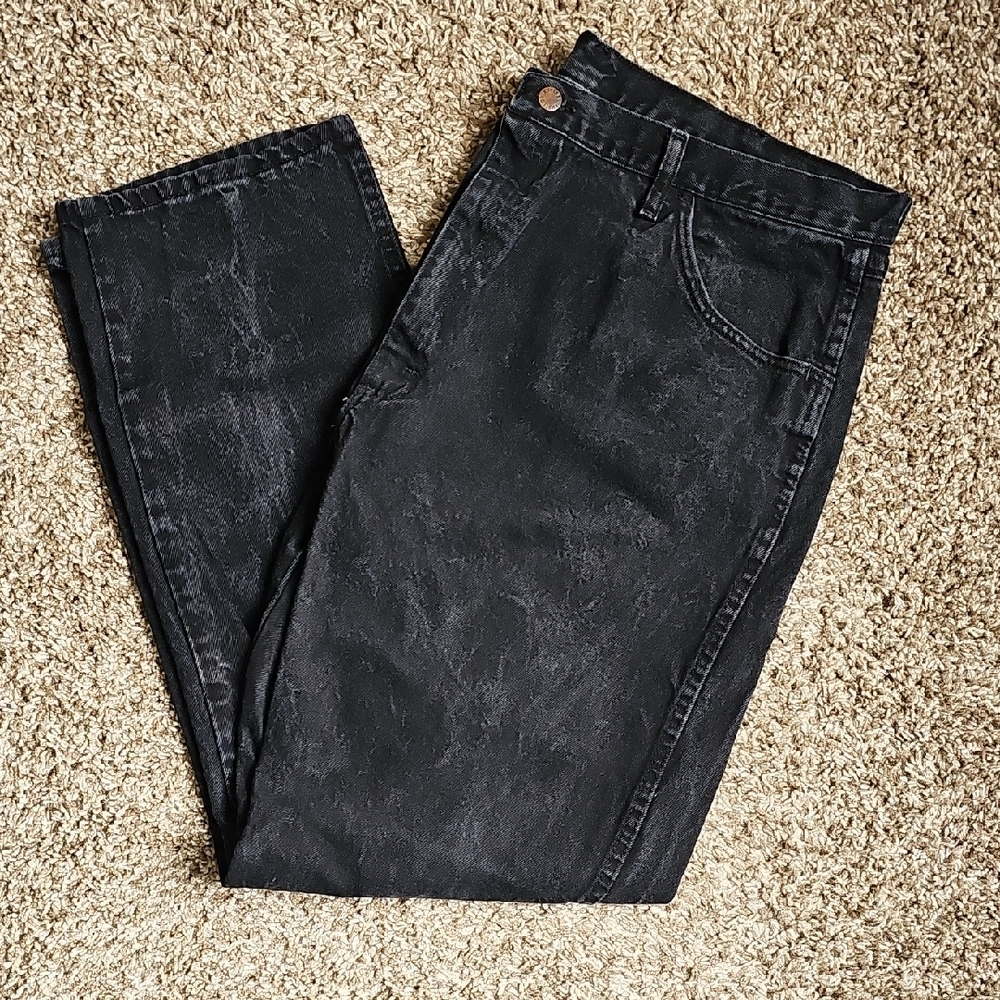 Rustler Men's Black Jeans Size 42x32